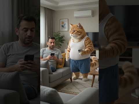 Telefonu Görünce Şoka Giren Şaşkın Kedi