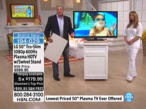 LG 50" Tru-Slim 1080p 600Hz Plasma HDTV with Swivel Stand