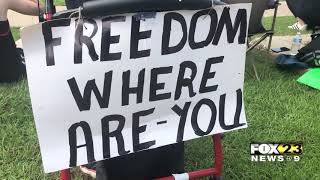 Protestors demand answers after recent arrest of elderly woman