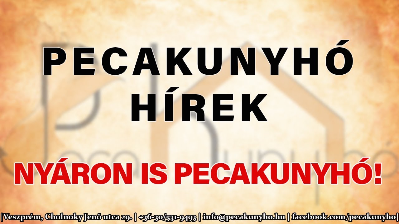 Pecakunyhó HÍREK - Balatoni nyár avagy nyáron IS Pecakunyhó