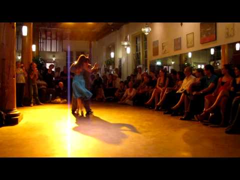  Vanessa Fatauros  and  Aoniken Quiroga  are  dancing  to  the  tango  "  Café Domínguez  "