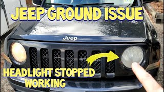Jeep headlights and turn signals stop working randomly. Bad wiring grounds were the issue!