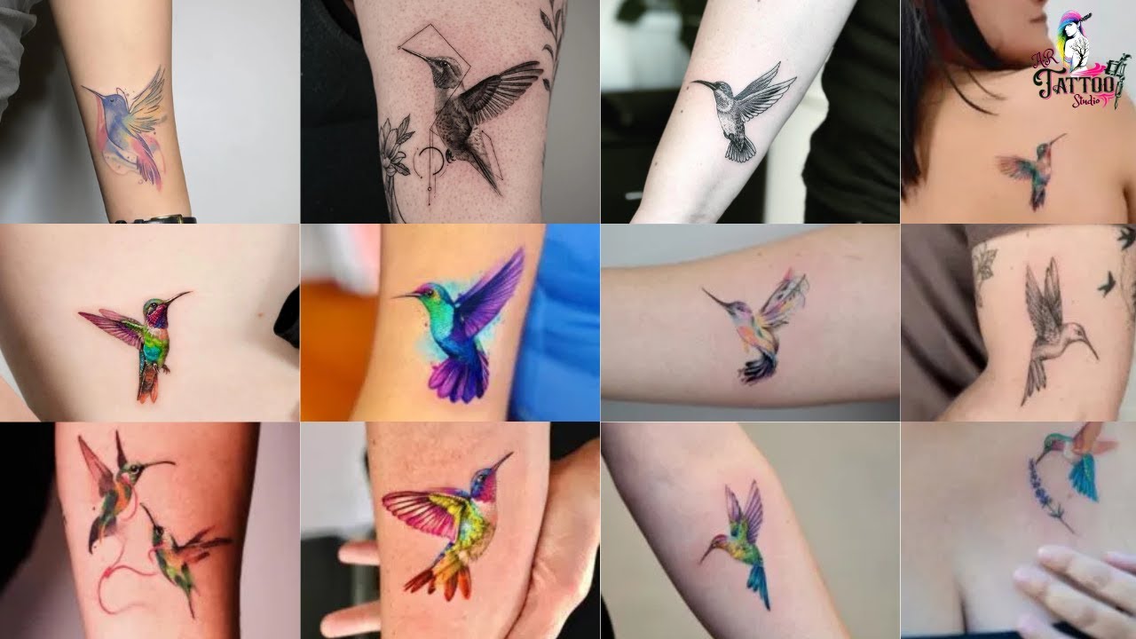 Hummingbird Tattoo Designs 2025 | Colorful HummingbirdTattoo | Modern Watercolor Hummingbird Tattoo