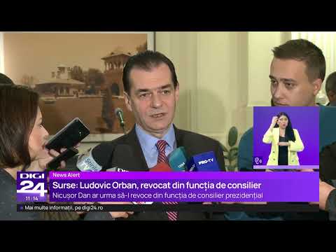 Surse: Ludovic Orban va fi revocat din funcția de consilier al președintelui Nicușor Dan