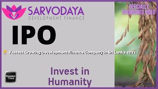 🇱🇰Sarvodaya Development Finance IPO | Fastest Growing Development Finance Company in SL