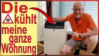 Mobile Split Klimaanlage kühlt die ganze Wohnung - Mobiles Klimagerät ohne Abluftschlauch Test 2023