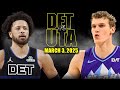 Utah Jazz Vs Detroit Pistons Full Game Highlights March 3 2025 NBA Regular Season