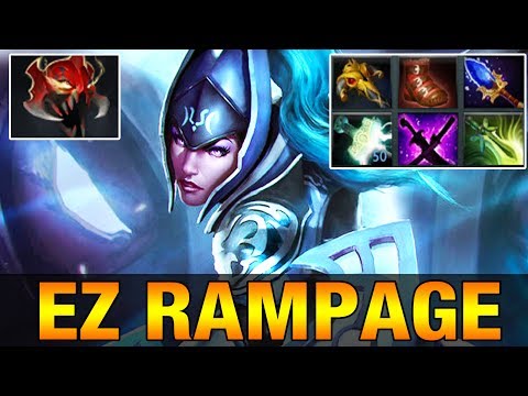 EZ RAMPAGE - Chessie 8k MMR Plays Luna with Mask of Madness and Aghanim's - Dota 2