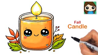 How to Draw a Cute Candle 🕯️