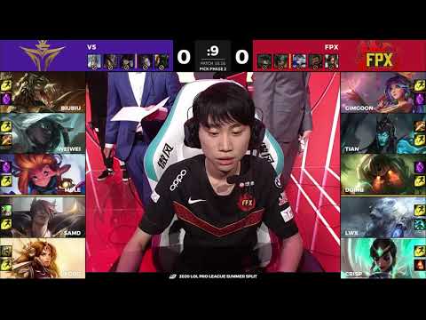 V5 vs FPX Highlights Game 1 Round1 LPL Summer Playoffs 2020 Victory Five vs FunPlus Phoenix