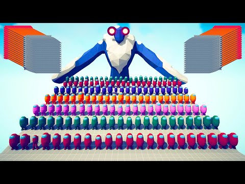 100x AMONG US + ICE GIANT vs 5x EVERY GOD - Totally Accurate Battle Simulator TABS