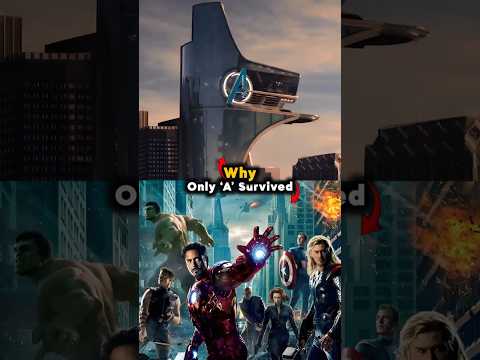 Did You Know Why Only “A” Was Left on Stark Tower? 😱 #shorts #avengers