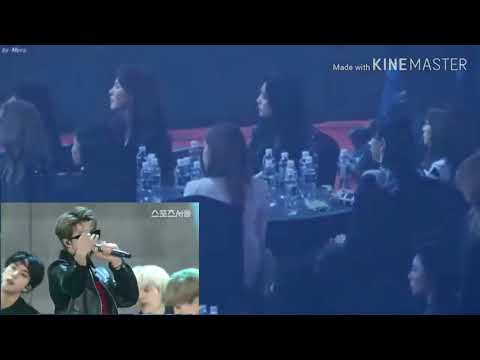 180125 Blackpink Red velvet reaction BTS Mic drop [SMA]