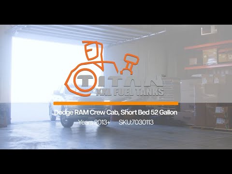 Titan Fuel Tanks 2013+ Dodge RAM Crew Cab, Short Bed Cummins Diesel Fuel Tank Install | 7030113