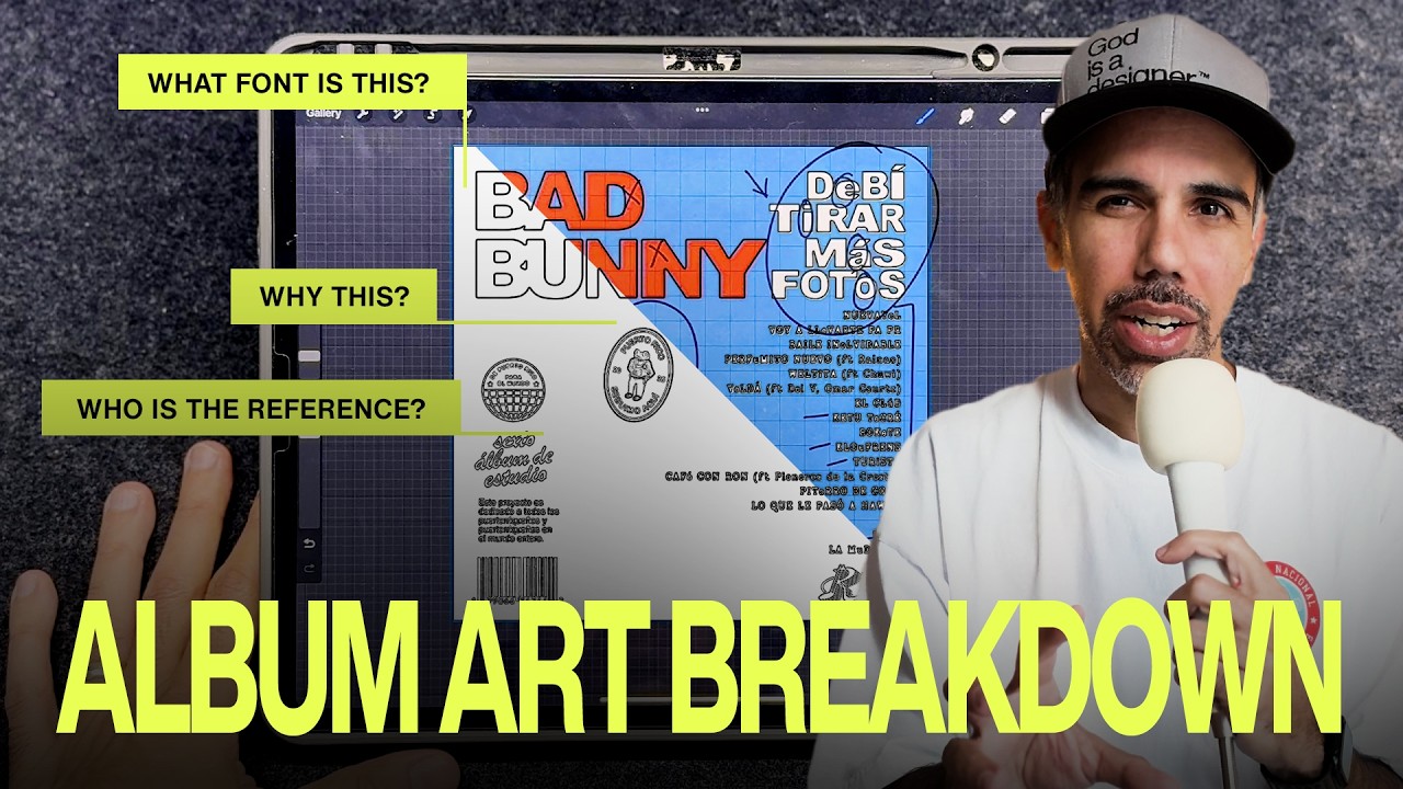 Bad Bunny 'DTMF' Album Cover Art Graphic Design Breakdown