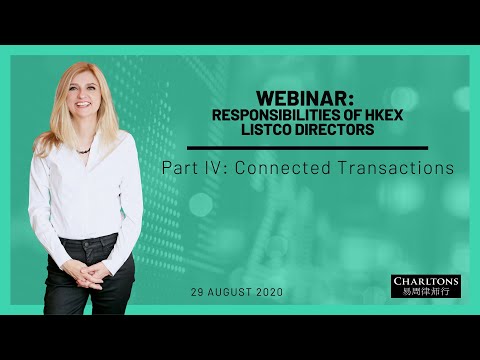 Charltons Webinar Series | Part IV: Connected transactions