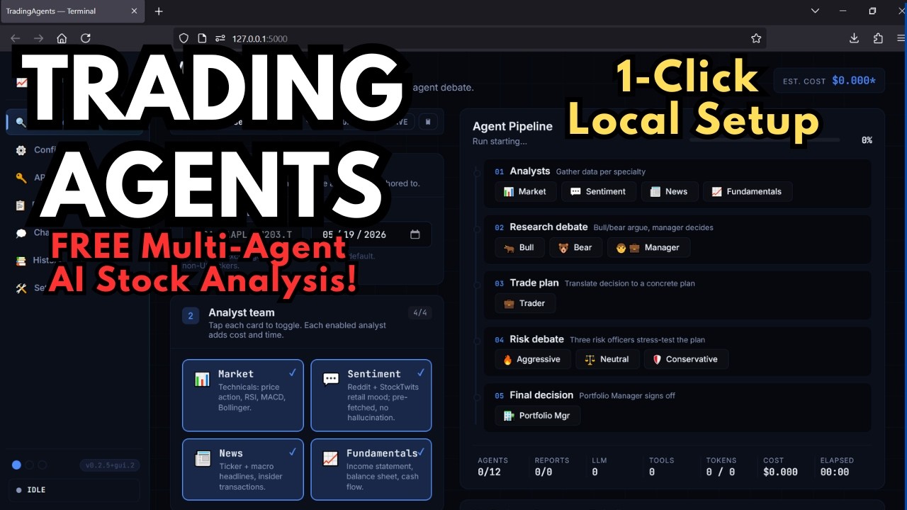 TradingAgents-GUI — Multi-Agent AI Stock Analysis Running Locally