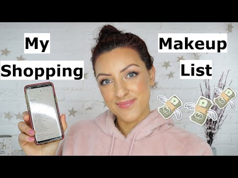 My Makeup Shopping List