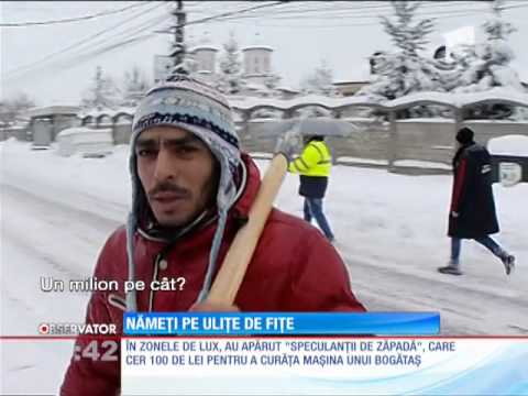 Nămeţi şi pe uliţele din cartierele de lux