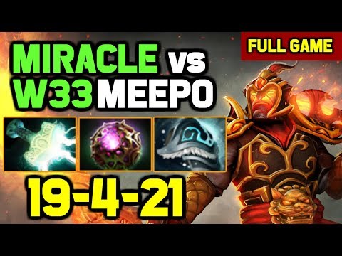 Miracle- Magic Build Ember Spirit vs w33 Best Pro Meepo mid full gameplay