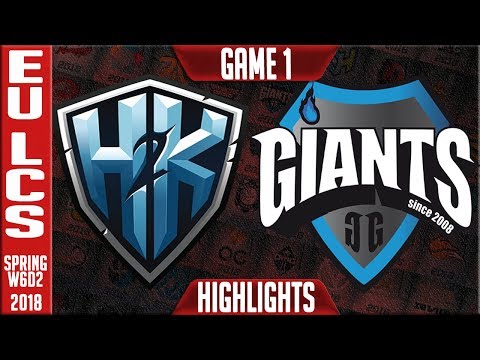 H2K vs GIA Highlights | EU LCS Week 6 Spring 2018 W6D1 | H2K vs Giants Highlights