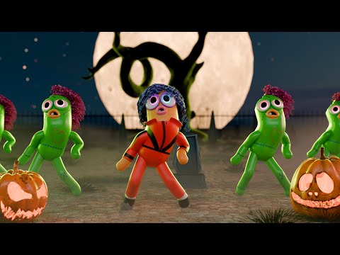 Spooky Halloween Night 🎃 Sausage Monster Dance Song for Kids 👻🎶