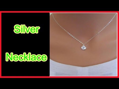 Silver necklace for women