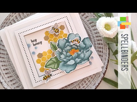 Spellbinders New Buzzworthy Collection | Sweet as Honey DIY Card by Tina Smith