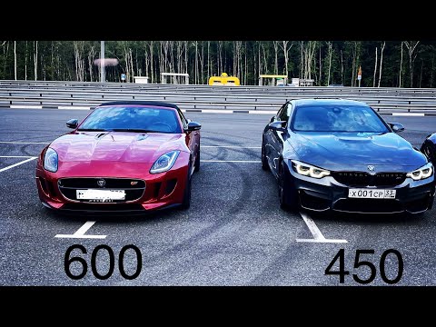 Jaguar F type 580hp vs BMW M4 450hp