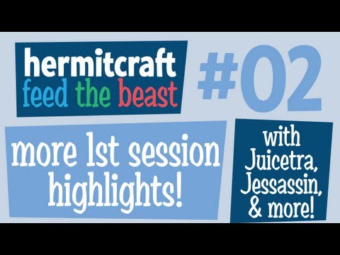 Hermitcraft Feed the Beast #2 - 1st session highlights with @Juicetra, @jessassin, & more!