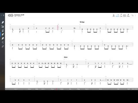 Bryan Adams - Summer Of '69 (BASS TAB PLAY ALONG)