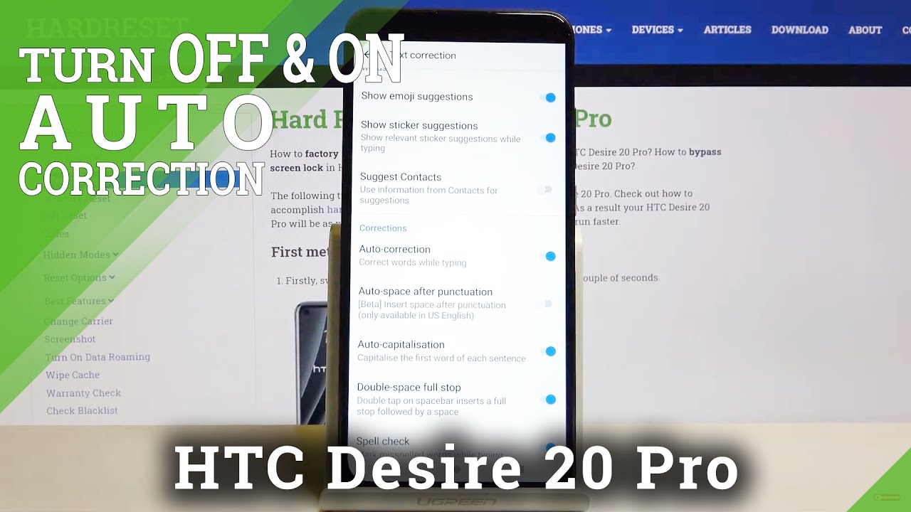 How to Activate Auto Correction Feature in HTC Desire 20 Pro – Enable Predictive Text