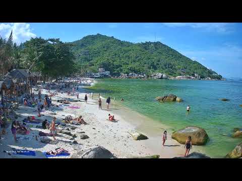 🔴 Crystal Bay Yacht Club | Lamai | Koh Samui | Thailand | Live 24 Hour Beach Webcam | 2160p 4K