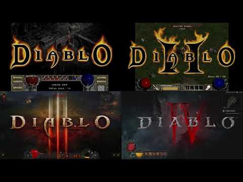 Diablo 1 vs 2 vs 3 vs 4 comparison - Barbarian gameplay