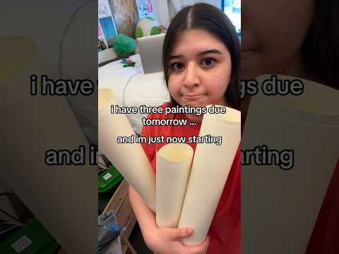 finishing 3 paintings in 6 hours… #art