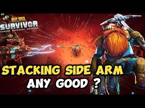 Testing The Side Arm Overcklocks Feat Zhukov + BRT7 ! Deep Rock Galactic Survivor !
