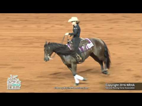 Xtra Black Magic ridden by Carol C Metcalf  - 2016 NRHA Derby (Open Finals)