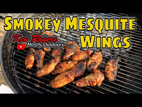 Smokey Mesquite Wings on the Weber Kettle