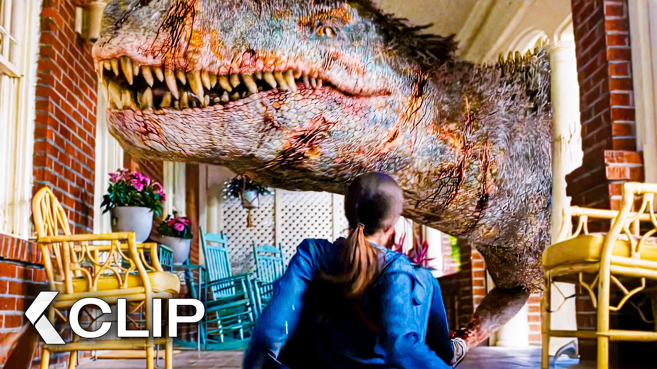 T-Rex Attacks Denise Scene - THE END OF OAK STREET (2026) Anne Hathaway