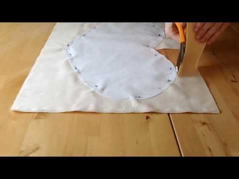 C Section Recovery Pillow  Part 2- Pinning to the Fabric, Cutting out & Marking the Pillow