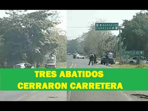 VIDEO: #Veracruz Enfrentamiento entre policías con GN y sujetos del CO en carretera de Naranjos
