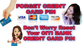 How to reset Citi Bank credit card pin // Full process of genrate Citi Bank credit card pin online.