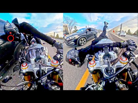 10 Minutes OF EPIC, CRAZY, UNBELIEVABLE and UNEXPECTED Motorcycle Moments - Ep. 566