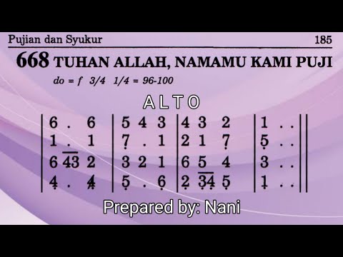 Tuhan Allah, NamaMu Kami Puji (PS 668 - Piano)  ALTO