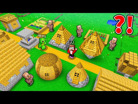 JJ and Mikey Found a FIGURE VILLAGE in Minecraft - Maizen
