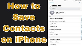 How to Add Contact on iPhone || How to save Contact in iPhone