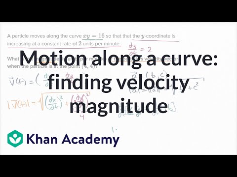 Motion Along A Curve Finding Velocity Magnitude Video Khan Academy