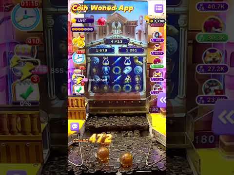Play a Real Coin Pusher Game.🎁🎪🎢#coinpusher #jackpot #slot