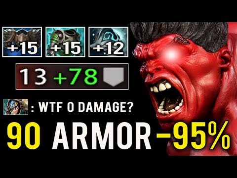 90 ARMOR CALL -95% DAMAGE Super Hulk Full Armor Build vs Right Click Team Crazy Style 7.25 Dota 2