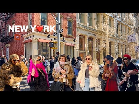 [4K]🇺🇸NYC Walk🗽Lively Saturday Vibes in SoHo, NYC 😎🌹Romantic Valentine’s Day in Manhattan | Feb 2026